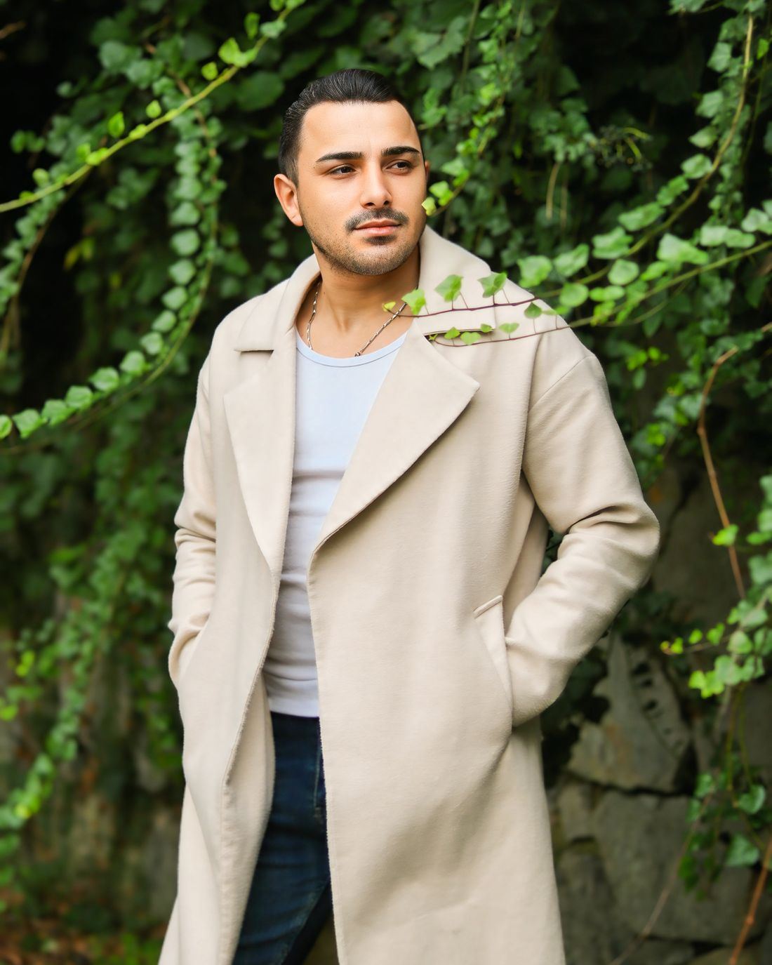 Hand-Loomed Pattu Overcoat &mdash; Undyed Ivory